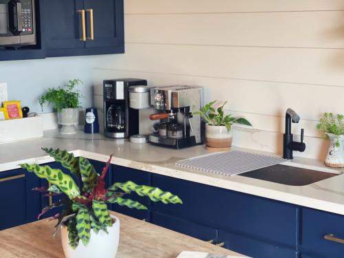 Modern kitchen with coffee machines